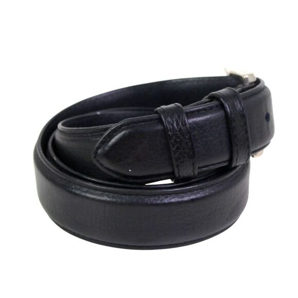 Novin Leather BLACK REAL LEATHER 1 1/4"Wd CASUAL DRESS MEN'S BELT Sz 42/105 (37A - Picture 5 of 13